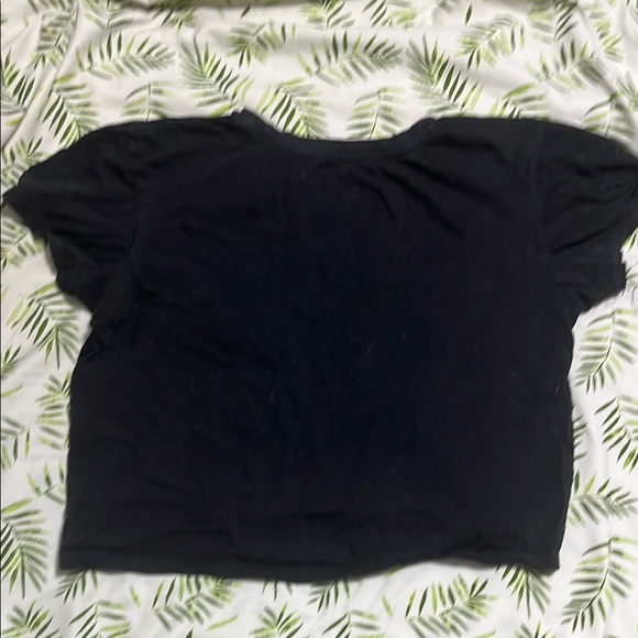 Black Multicolored Graphic Crop T-Shirt - Picture 3 of 3